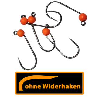 ASB Tackle - Tungsten Jig Hook - Barbless - Fluo Orange