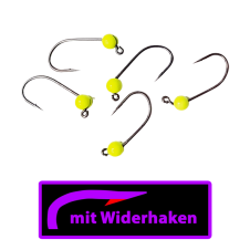 ASB Tackle - Tungsten Jig Hook - Micro Barb - Fluo Gelb