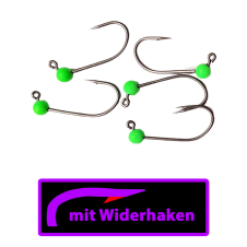 ASB Tackle - Tungsten Jig Hook - Micro Barb - Fluo Grün