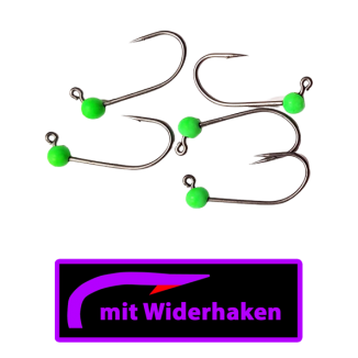 ASB Tackle - Tungsten Jig Hook - Micro Barb - Fluo Grün