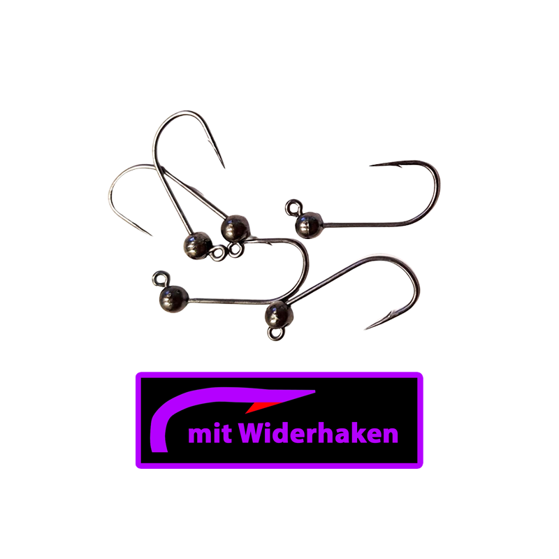 ASB Tackle - Tungsten Jig Hook - Micro Barb - Schwarz Nickel