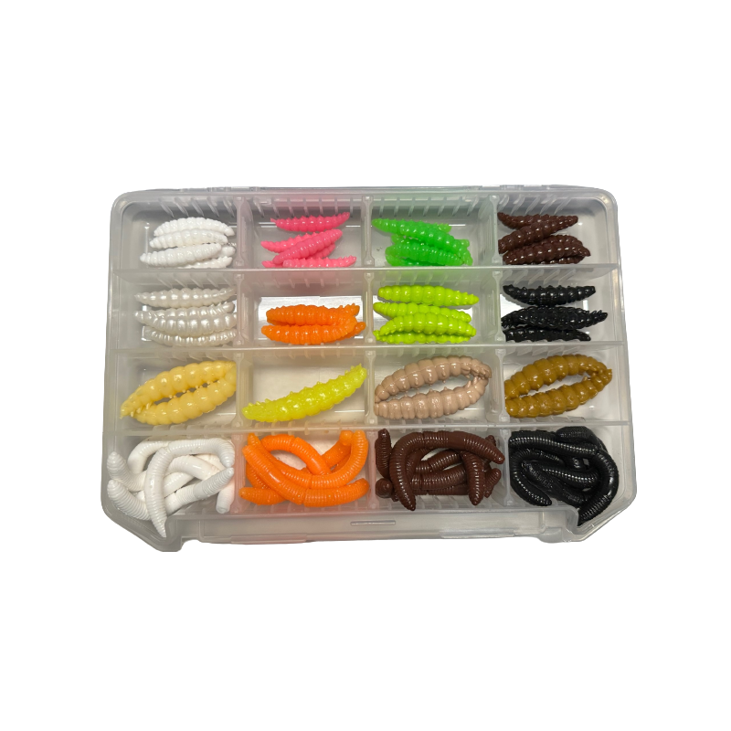 Libra Lures - Mix Box - Larva 30,35,45 & Dworm 65 !Bubblegum!