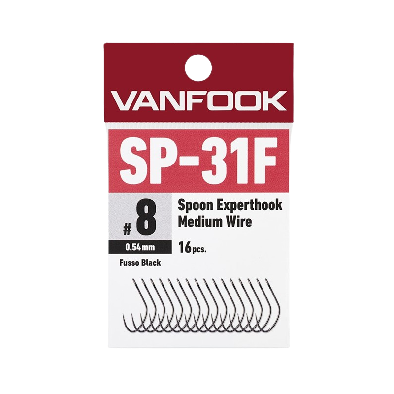 Crochet Vanfook SP-31F Cuillère Experthook Fusso Noir 16pcs