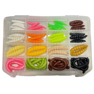 Libra Lures - Mix Box - Larva 30,35,45 & D'worm 65 - Bubblegum