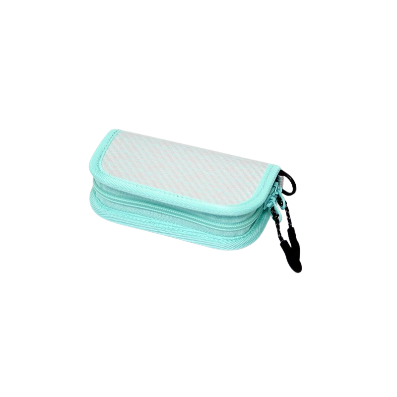 Rodio Craft RC Spoon Carbon Wallet Mini Long Silver Turquoise