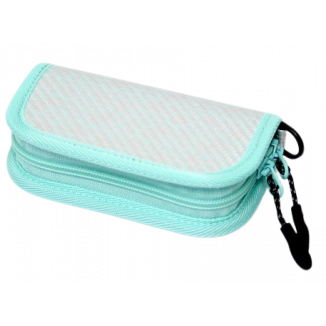 Rodio Craft RC Spoon Carbon Wallet Mini Long Silver Turquoise