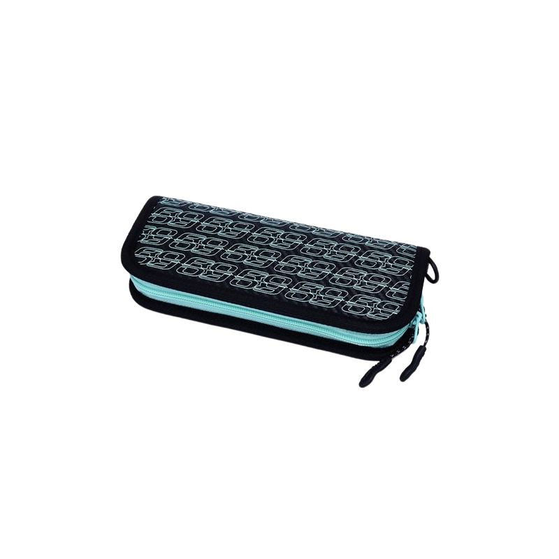 Rodio Craft RC Spoon Carbon Wallet Medium Black Turquoise