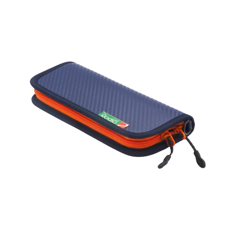 Rodio Craft RC Spoon Carbon Wallet Medium Blue - Orange